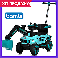 Детский электромобиль трактор экскаватор Bambi M 5783BLR-5 зеленый