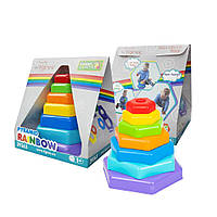 Развивающая игрушка TIGRES Пирамидка-радуга 7 элементов (39363) ES, код: 1788601