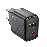 Зарядное устройство Hoco CS23A sunlight dual port. СЗУ PD30W+QC3.0 charger black