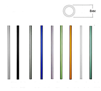 Прямая стеклянная трубочка соломинка для коктейлей и напитков многоразовая и термостойкая, разные цвета