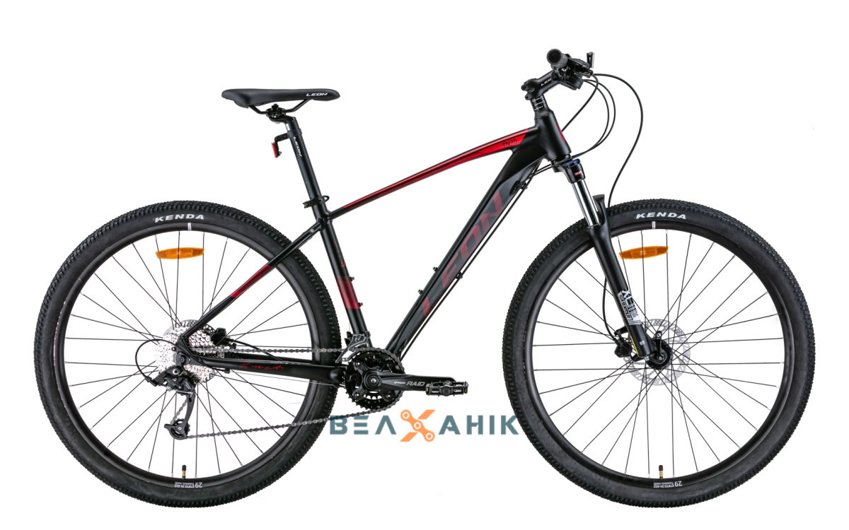 Велосипед 29" LEON TN-70 AM Hydraulic lock out HDDD (рама 17,5") чорний з червоним мат