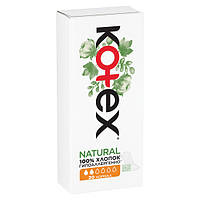 Ежедневные гигиенические прокладки ,гипоаллергенные Нормал Kotex® NATURAL , 20 штук, 2 капли