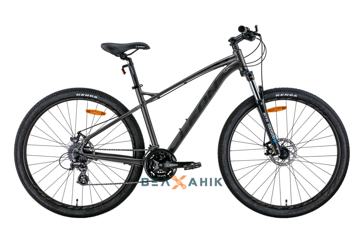 Велосипед 29" LEON TN-90 AM Hydraulic lock out DD (рама 20") сіро-чорний з червоним