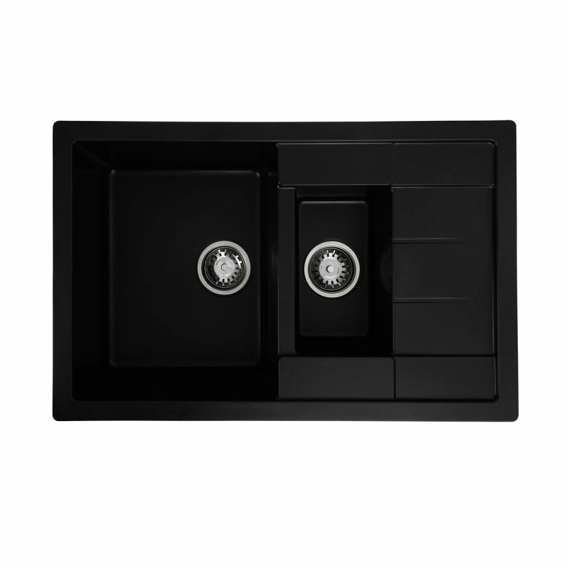 Кухонна мийка Platinum 7850W TOSKANA матова Чорна, фото 1