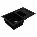 Кухонна мийка Platinum 7850W TOSKANA матова Чорна, фото 2