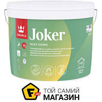 Краска Tikkurila Краска акрилатная водоэмульсионная Joker. база А шелковистый мат белый 9л 12.1кг