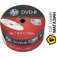 HP DVD-R НР (69303) 4.7GB 16x, без шпинделя, 50 шт