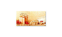 Наклейка 3Д виниловая на стол Zatarga «Рождественский сюрприз» 600х1200 мм для домов, квартир TE, код: 6441279