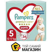 Трусики Pampers Premium Care Pants Junior 5 12-17 кг, 34шт. (8001090759870)