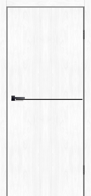 Двері міжкімнатні Леадор Экспресс/ Leador Express Simpli loft SLD-02 Білий льон/ чорний молдинг, фото 1