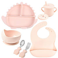 Набор силиконовой посуды 2Life Y4 6 предметов Розовый (v-11259) GT, код: 8216650