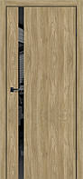 Двери Leador Express Simpli loft SLD-03 Клен Золотой/ черное стекло