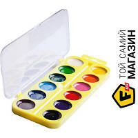ZiBi Краски акварельные 12 цветов в пластиковой коробке (желтая) (ZB.6544-15)