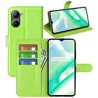 Чехол-книжка Litchie Wallet Realme C33 Light Green GB, код: 8131078