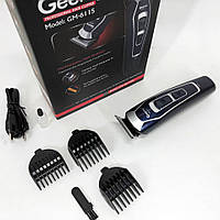 Машинка для стрижки GEMEI GM-6115, машинка для стрижки бездротова. Колір: синій