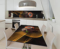 Наклейка 3Д виниловая на стол Zatarga «Шоколадный монохром» 650х1200 мм для домов, квартир, с GT, код: 6439858