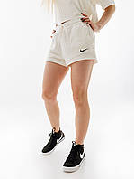 Женские Шорты Nike W NSW RIB JRSY SHORT Бежевый L (7dDV7862-133 L)