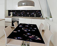 Наклейка 3Д виниловая на стол Zatarga «Падение алмазов» 650х1200 мм для домов, квартир, столо TE, код: 6510814
