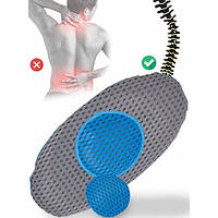 Ортопедична подушка для попереку Lumbar Support TV One. Подушка для попереку з ефектом пам'яті з м'яким тканинним покриттям, що