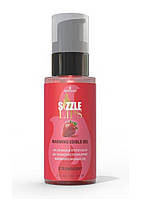 Їстівний масажний зігріваючий гель Sizzle Lips Strawberry Sensuva 59 Полуниця