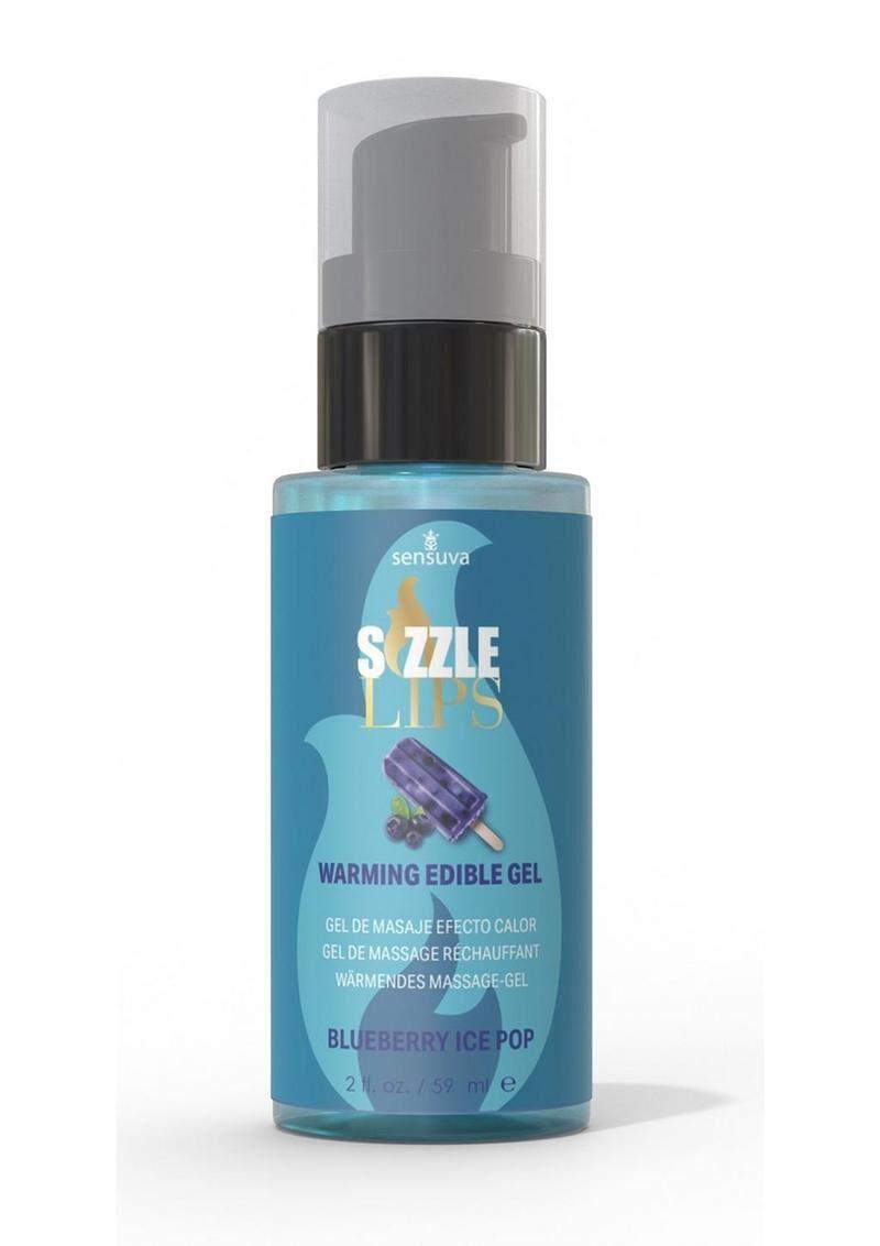 Їстівний масажний гель зі зігрівальним ефектом Sensuva Sizzle Lips Blueberry Ice Pop 59 мл