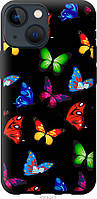 Чехол tpu черный Endorphone iPhone 13 Mini Красочные мотыльки (4761b-2373-26985) TE, код: 7943005