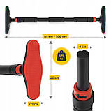 Турнік розсувний 4FIZJO ULTRA 66-100 см Black/Red (P-5905973400336), фото 5
