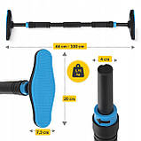Турнік розсувний 4FIZJO ULTRA 66-100 см Black/Blue (P-5905973400329), фото 3