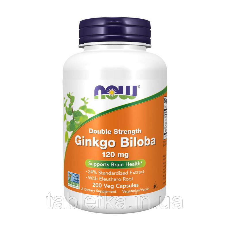 Ginkgo Biloba 120 mg Double Strength (200 veg caps)