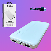 Повербанк Power Bank S-link 10000 mAh Внешний аккумулятор с дисплеем Белый