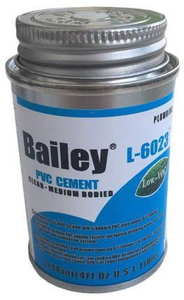 Клей для труб ПВХ Bailey L-6023 118 мл, фото 2