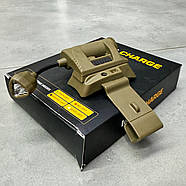 Тактичний ліхтар на шолом Spina LT-09 MPLS Charge, колір Койот, режими: Білий, Червоний, Зелений ІЧ, з батарейкою, фото 6