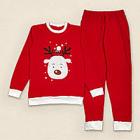 Жіноча піжама червоного кольору з різдвяною тематикою Rudolf