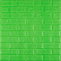 3D панель самоклеюча 700х770х5мм цегла Зелений (013-5) SW-00000149