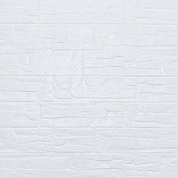 Самоклеюча декоративна 3D панель камінь Біла рвана цегла700х770х5мм (155)