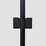 Душевая квадратная кабина  Capricorn 90см Qtap распашная на мелком поддоне с прозрачным стеклом, фото 4