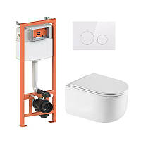 Готове рішення Qtap для ванної кімнати: підвісний унітаз Taurus Ultra Quiet 490x360x380 + комплект