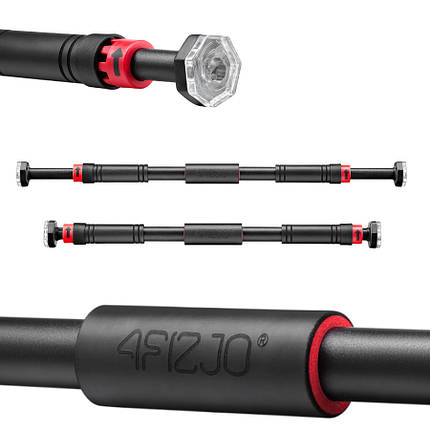 Турнік розсувний 4FIZJO 66-100 см Black/Red (P-5907739310385), фото 1