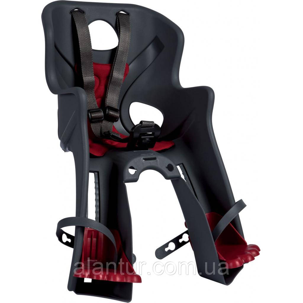 Велокрісло Bellelli Rabbit Handlefix переднє до 15кг, сіре з червоною підкладкою, фото 1
