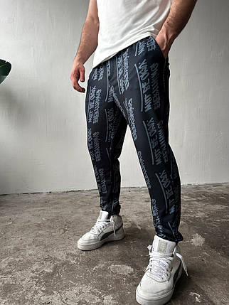 Спортивні штани літо весна трикотаж принт, фото 1
