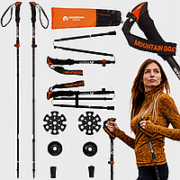 Трекінгові палиці Mountain Goat Pro+ 43-130 см MG0008 Black/Orange *