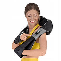 Накидка-масажер 4FIZJO Shiatsu Ultra+ для шиї та спини, акумуляторний Black/Grey (P-5907739319098), фото 3