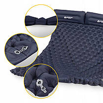 Килимок (каримат) надувний Mountain Goat 200 x 120 x 7 см двомісний з вбудованим насососм Navy Blue (P-5905973400923), фото 4