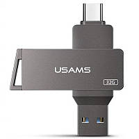 Флеш накопитель USAMS US-ZB199 Type-C+ USB3.0 Rotatable High Speed Flash Drive 32 Gb BKA