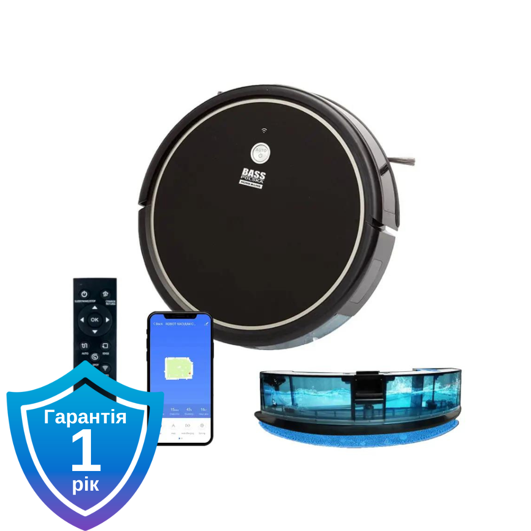 Робот-пилосос Bass Polska BH 10333 з камерою та додатком TUYA SMART, фото 1