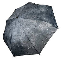 Женский зонт полуавтомат "Капли дождя" от Toprain на 8 спиц черная ручка 02058-4