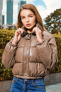 Куртка жіноча коричневого кольору р.XL 160501P