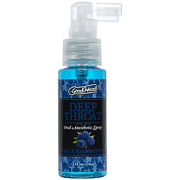 Спрей для мінету Doc Johnson GoodHead DeepThroat Spray — Blue Raspberry 59 мл для глибокого миття