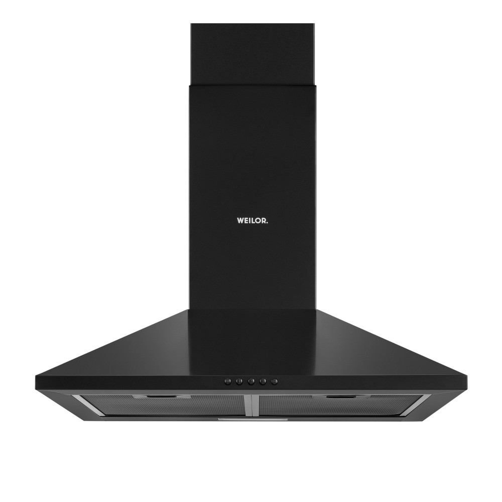 Витяжка на кухню WEILOR WK 63 FBL, чорна купольна пристінна декоративна витяжка для кухні, 60 см, фото 1