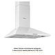 Витяжка на кухню WEILOR WK 63 WH, біла купольна пристінна декоративна витяжка для кухні, 60 см, фото 6